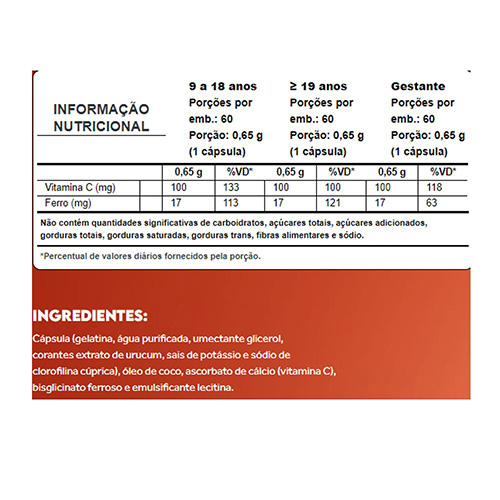 BIO FERRO 60 CAPSULAS - PURAVIDA - Imagem 2
