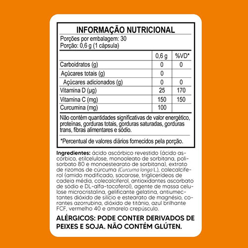 CURCUMA + VITAMINA D + VITAMINA C 30 CAPSULAS - TIARAJU - Imagem 4